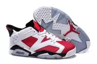 nike air jordan 6 vi femmes retro basketball chaussures low red